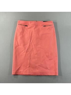 Van Heusen Women's Stretch Straight Pencil Skirt Size 4 NWT Orange Knee Length